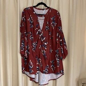 Long sleeve maroon dress (Free People Look-a like)